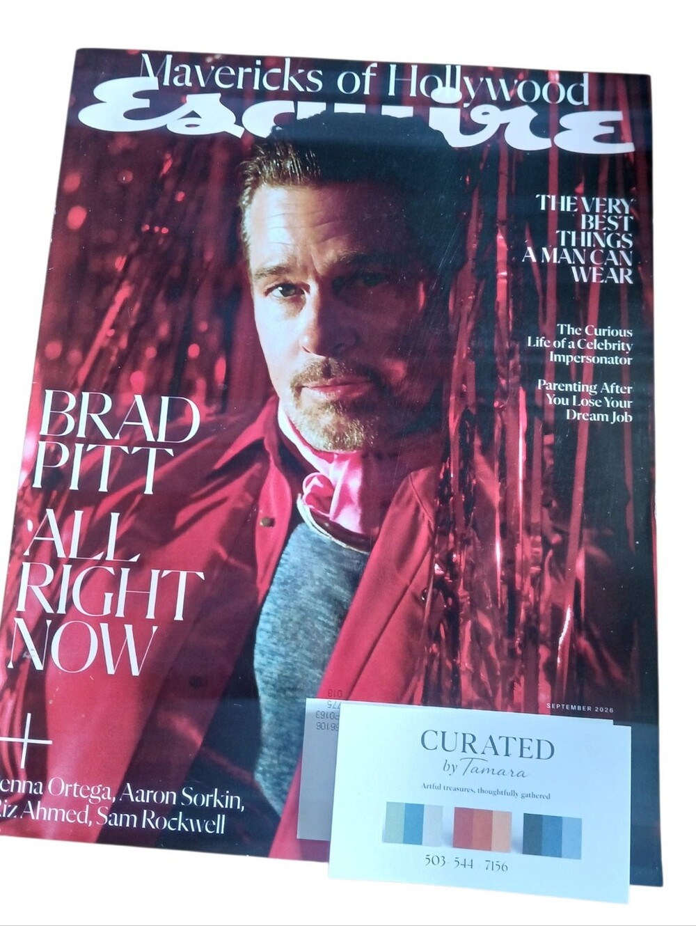 Esquire Magazine Brad Pitt 2026 Mavericks Of Hollywood September